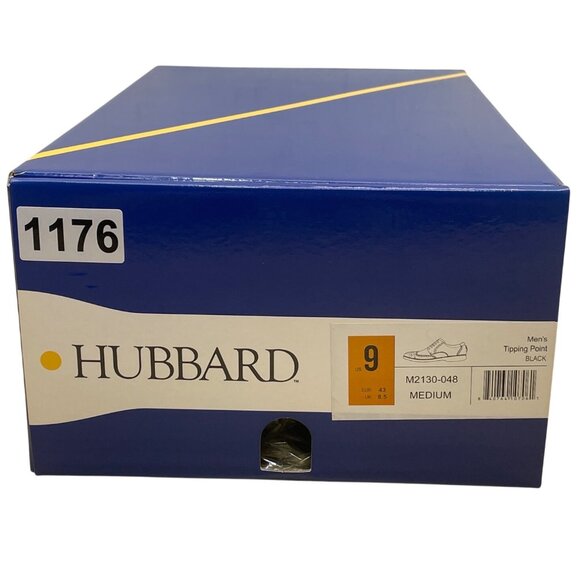 Hubbard Men’s Black Leather Wingtip Tipping Point Oxford Shoes Size US9 M - Picture 10 of 10